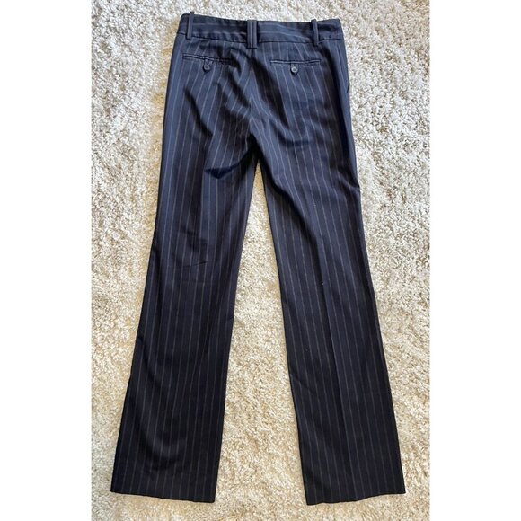 Zara Basic Womens Pinstripe Dress Pants Size 4 Navy - Picture 2 of 3